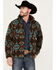 Image #1 - Powder River Outfitters by Panhandle Men's Wool Multicolor Zip Snap Jacket, Dark Brown, hi-res