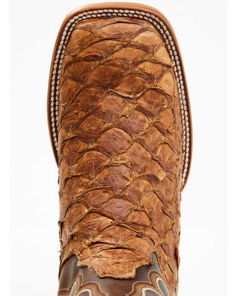 Image #6 - Cody James Men's Exotic Pirarucu Skin Western Boots - Broad Square Toe, Brown, hi-res