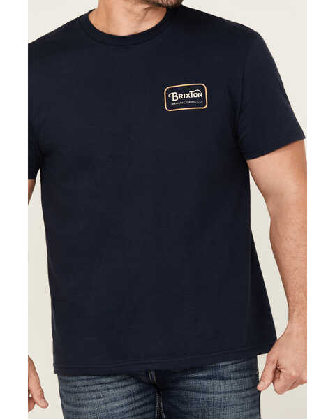 Image #3 - Brixton Men's Grade Logo Short Sleeve Graphic T-Shirt , Navy, hi-res