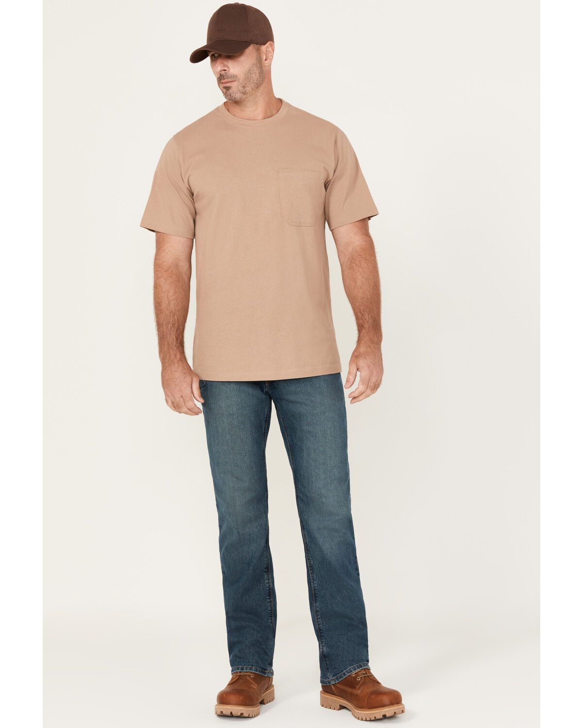 Image #2 - Ariat Men's M4 Rebar Distressed Low Rise Relaxed Bootcut Work Jeans, Denim, hi-res