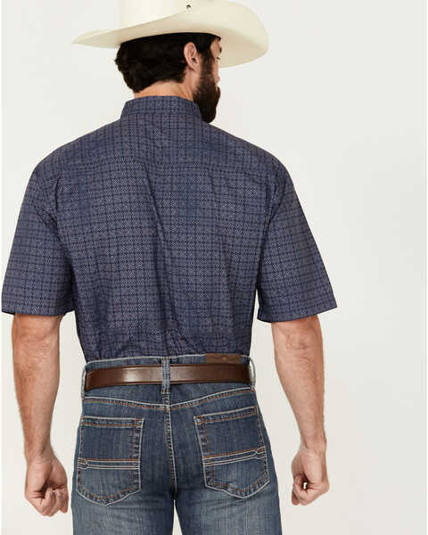 Image #4 - Ariat Men's VentTEK Outbound Printed Short Sleeve Performance Shirt - Tall , Dark Blue, hi-res