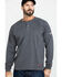 Image #1 - Ariat Men's FR Air Henley Long Sleeve Work Shirt, Charcoal, hi-res