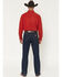 Image #3 - Wrangler Men's 14MWZ Cowboy Cut&reg; Dark Wash Flannel Lined Straight Stretch Denim Jeans, Dark Wash, hi-res