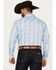 Image #4 - Rough Stock by Panhandle Men's Chambray Southwestern Print Long Sleeve Snap Western Shirt, Blue, hi-res