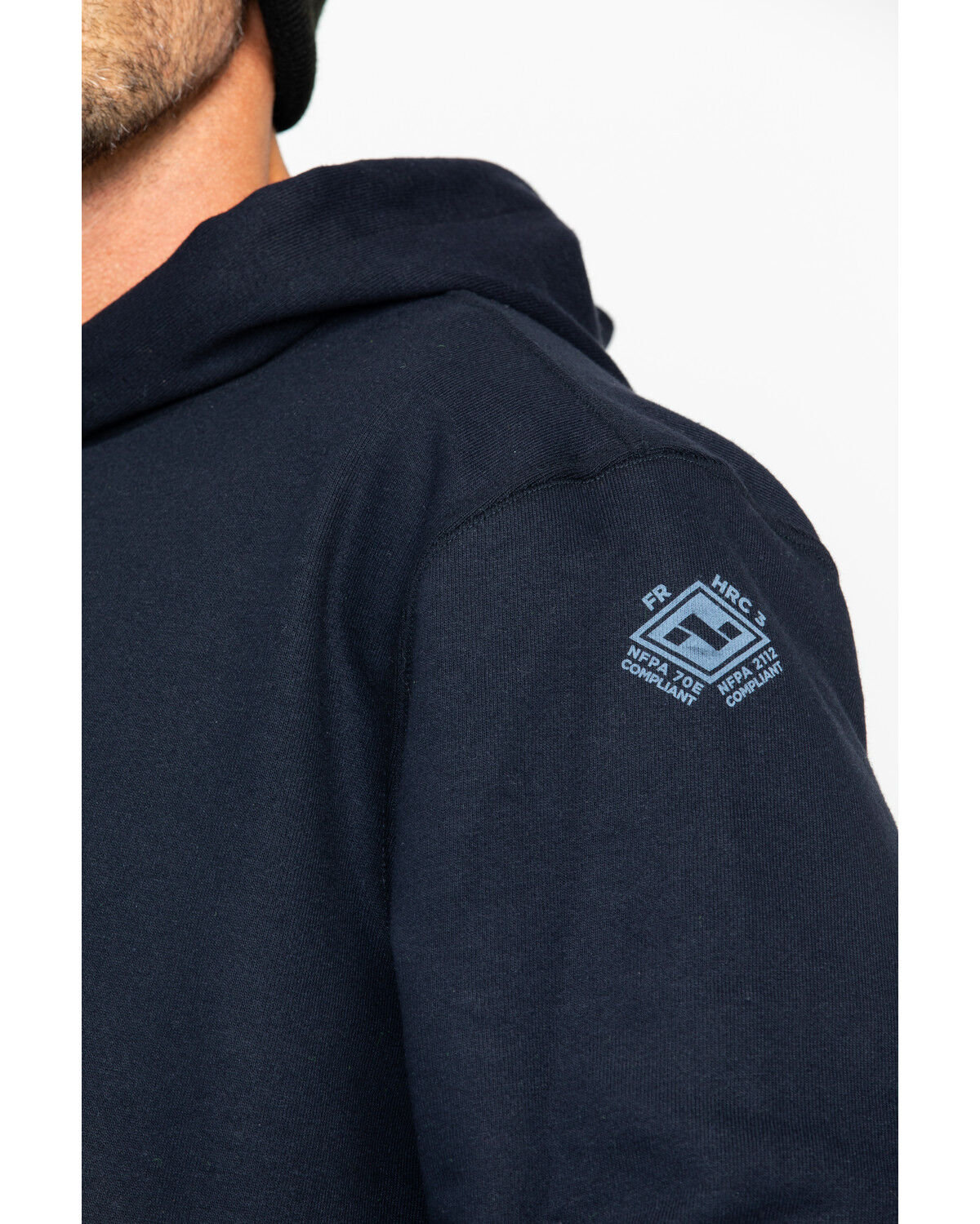 Image #3 - NSA TECGEN Men's FR Heavyweight Pullover Work Sweatshirt - 2X-3X, Navy, hi-res