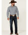 Resistol Men's Wylie Stripe Long Sleeve Snap Western Shirt  , Blue, hi-res