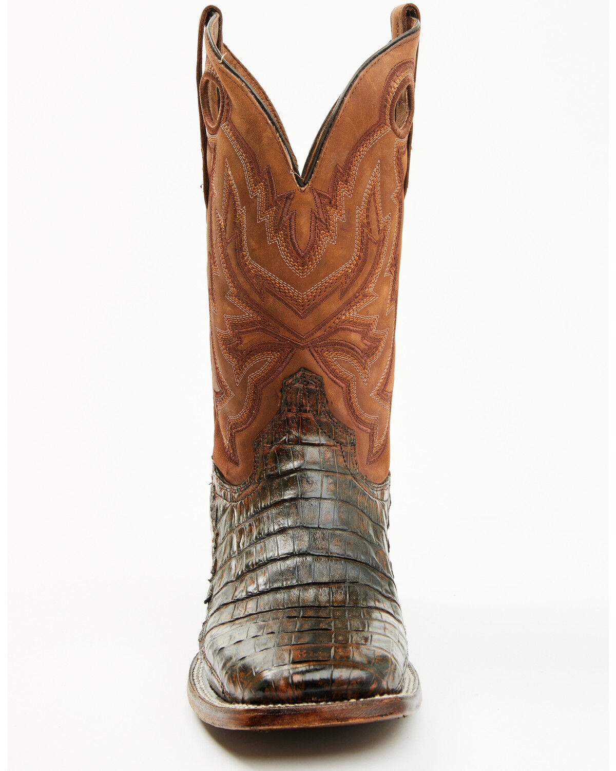 Image #4 - Corral Men's Exotic Caiman Western Boots - Broad Square Toe, Black, hi-res