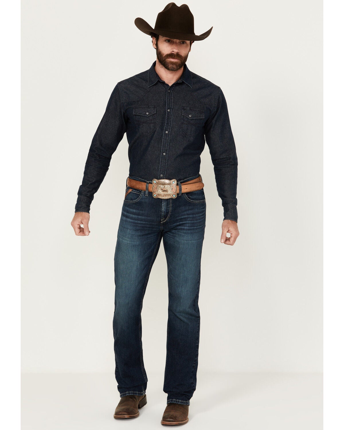 Ariat Men's Boot Barn Exclusive M7 Randolf Dayne Medium Wash Slim Straight Stretch Denim Jeans, Medium Wash, hi-res
