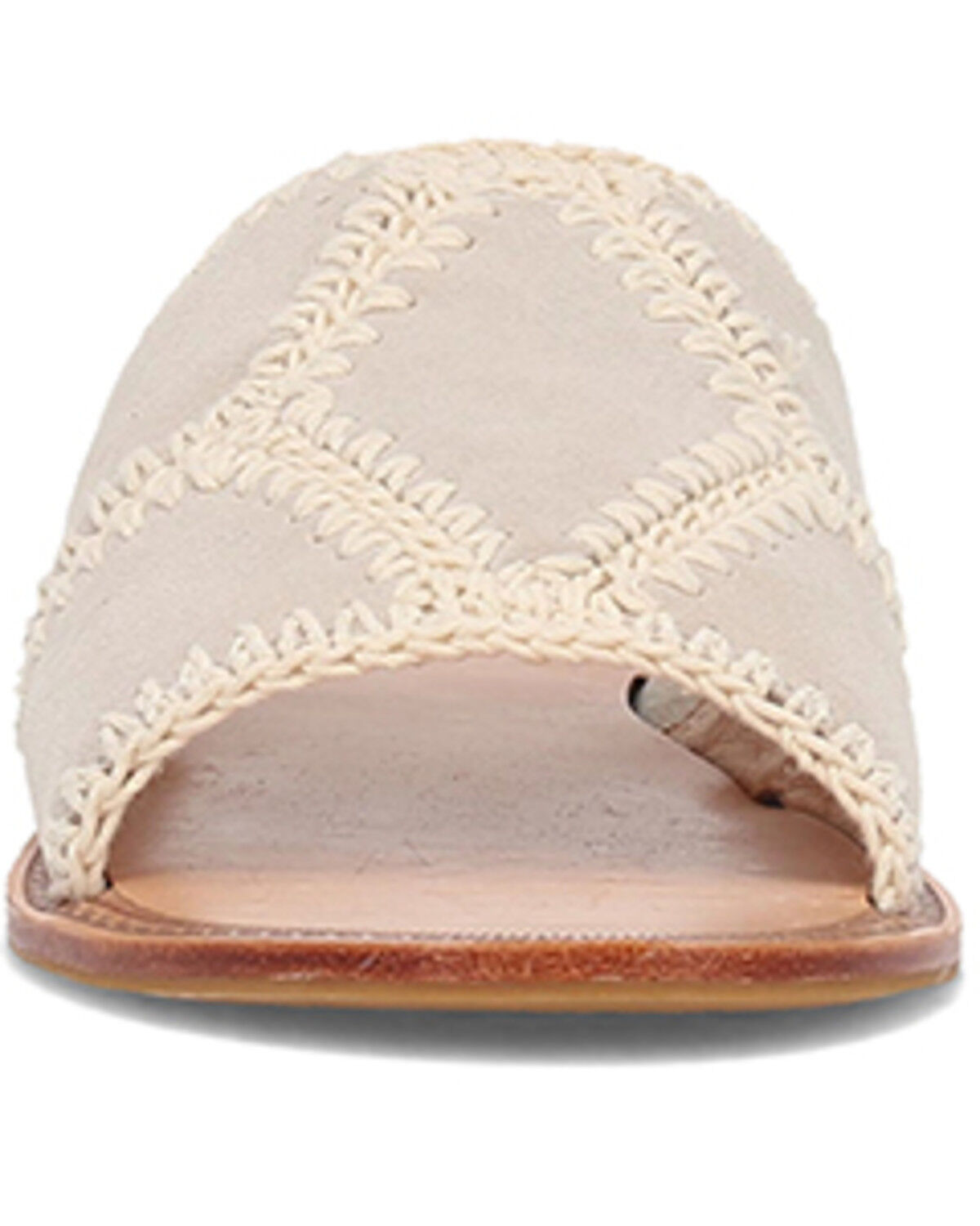 Image #4 - Frye Women's Ava Crochet Slide Sandals, Ivory, hi-res
