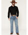 Image #1 - Rock & Roll Denim Men's Double Barrel Medium Wash Relaxed Bootcut Stretch Denim Jeans, Medium Wash, hi-res