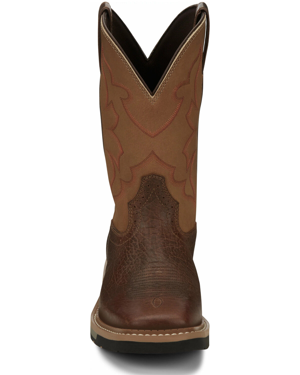 Image #5 - Justin Men's Boot Barn Exclusive Carbide Western Work Boots - Soft Toe, Brown, hi-res