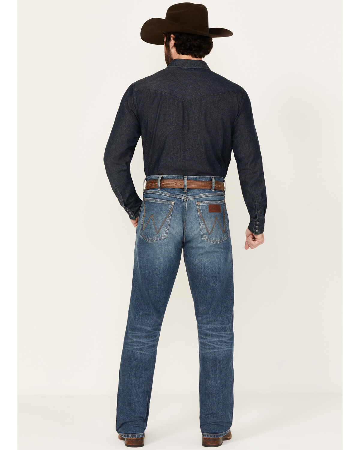Image #3 - Wrangler Retro Men's 77MWZ Whitley Medium Wash Slim Bootcut Stretch Denim Jeans, Medium Wash, hi-res