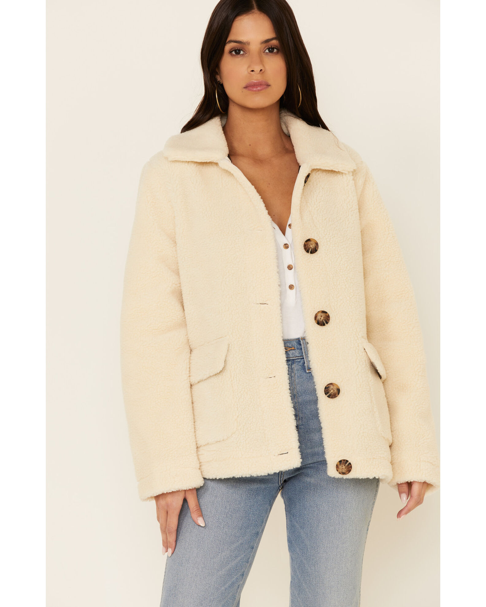 Women's berber fleece coat on sale