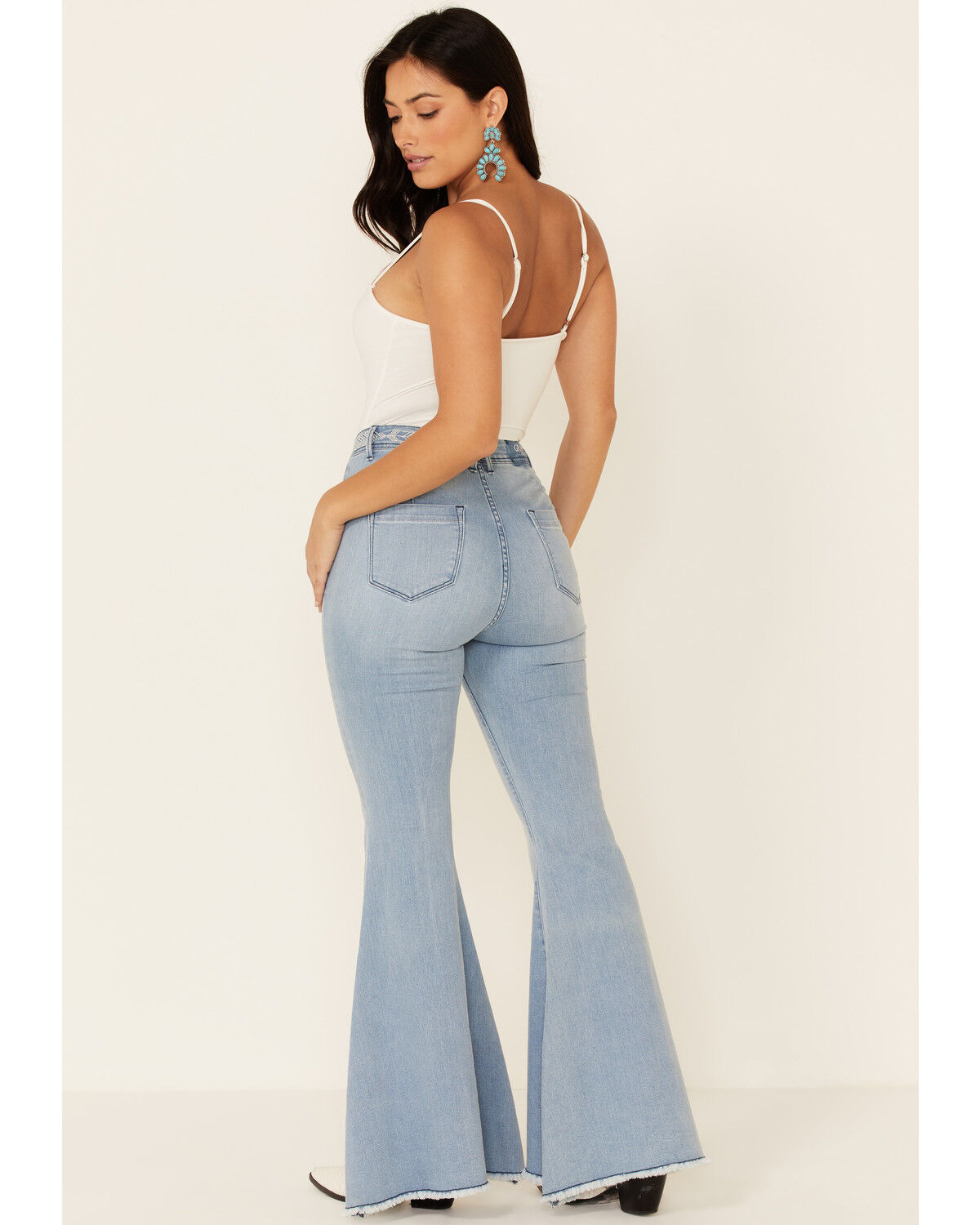 Image #2 - Grace in LA Women's Southwestern Flare Leg Jeans, , hi-res