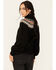 Image #4 - Shyanne Women's Extra Zip Front Mock Neck Sweater , Black, hi-res