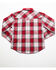 Roper Boys' Multi Plaid Long Sleeve Western Shirt , Red, hi-res