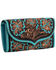 Image #2 - Myra Bag Women's Flower Crest Ridge Wallet, Turquoise, hi-res