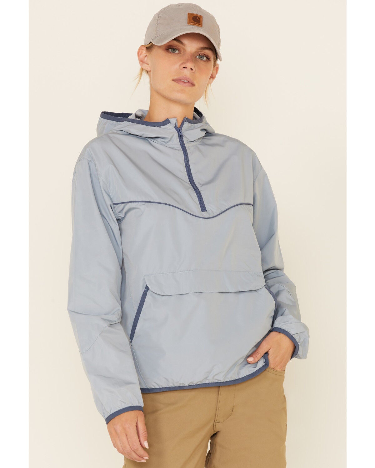 ATG by Wrangler Women's All-Terrain Anorak Windbreaker, Blue, hi-res