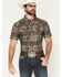 Image #1 - Rock & Roll Denim Men's Tek Southwestern Print Short Sleeve Snap Stretch Western Shirt, Brown, hi-res