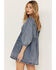 Free People Women's Get Obsessed Mini Dress, Medium Wash, hi-res