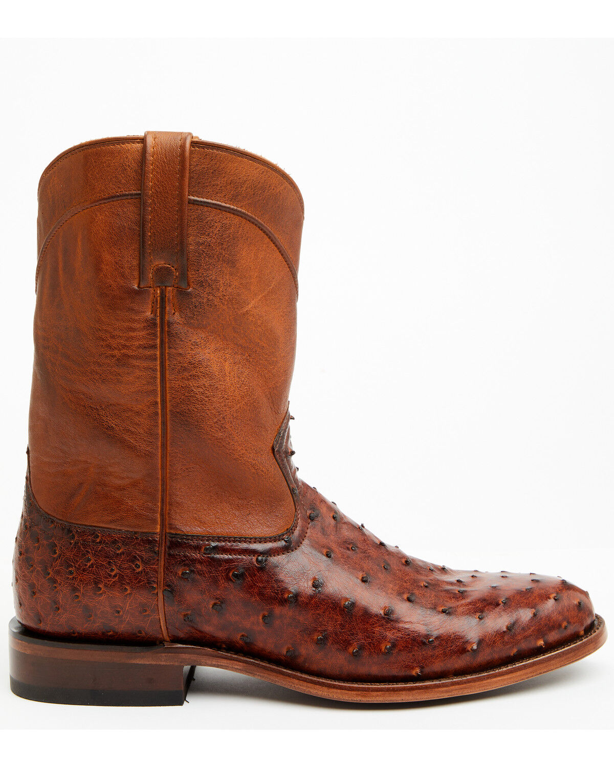 Image #2 - Cody James Black 1978® Men's Carmen Exotic Full-Quill Ostrich Roper Boots - Round Toe, Cognac, hi-res