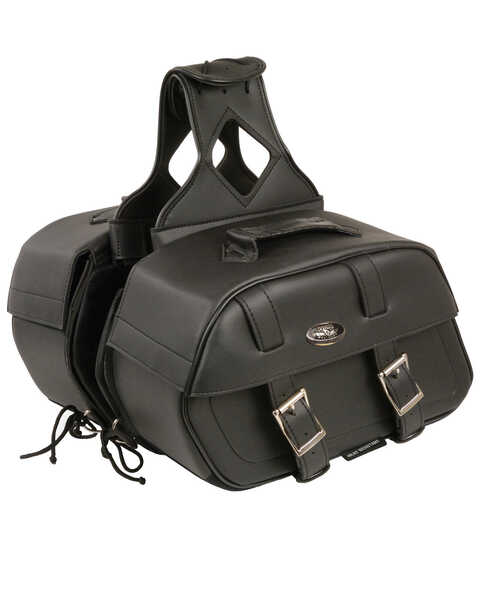 Image #3 - Milwaukee Leather Zip-Off Throw Over Rounded Saddle Bag, Black, hi-res
