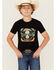 Image #1 - Rock & Roll Denim Boys' Steerhead Short Sleeve Graphic T-Shirt, Black, hi-res