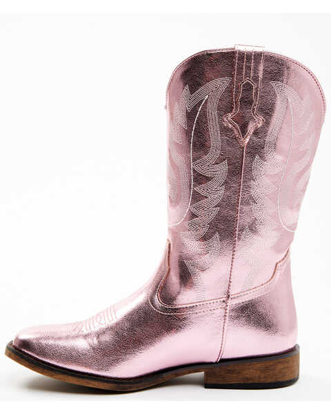 Image #3 - Shyanne Girls' Flashy Western Boots - Broad Square Toe, Pink, hi-res