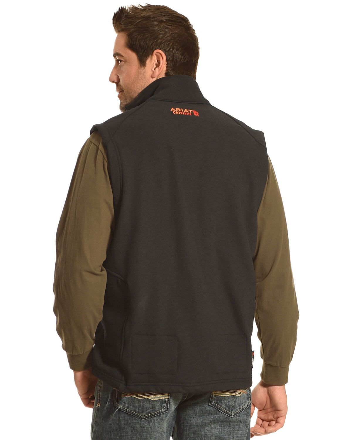 Image #3 - Ariat Men's FR Work Vest, Black, hi-res