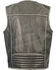 Image #2 - Milwaukee Leather Men's Vintage Distressed Zipper Front Vest - Big - 4X, Grey, hi-res