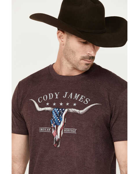 Image #2 - Cody James Men's Steer Short Sleeve Graphic T-Shirt, Purple, hi-res