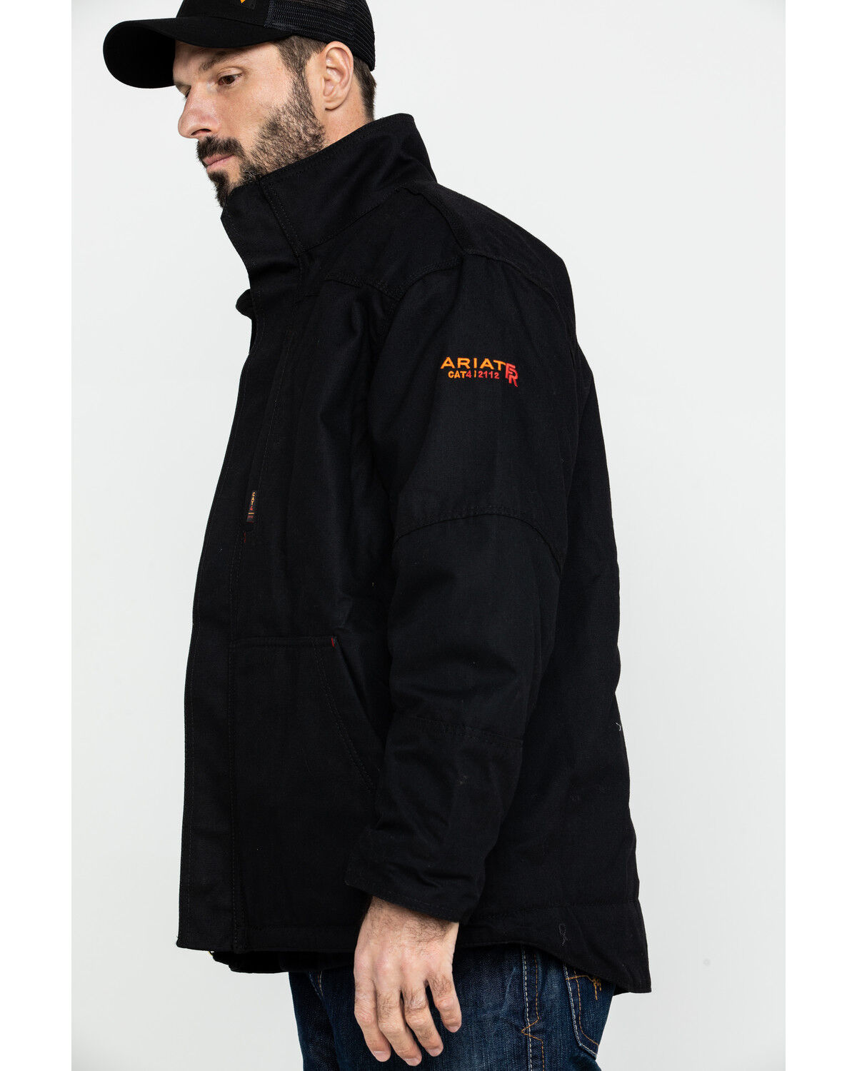 Image #3 - Ariat Men's FR Workhorse Work Jacket - Tall, Black, hi-res