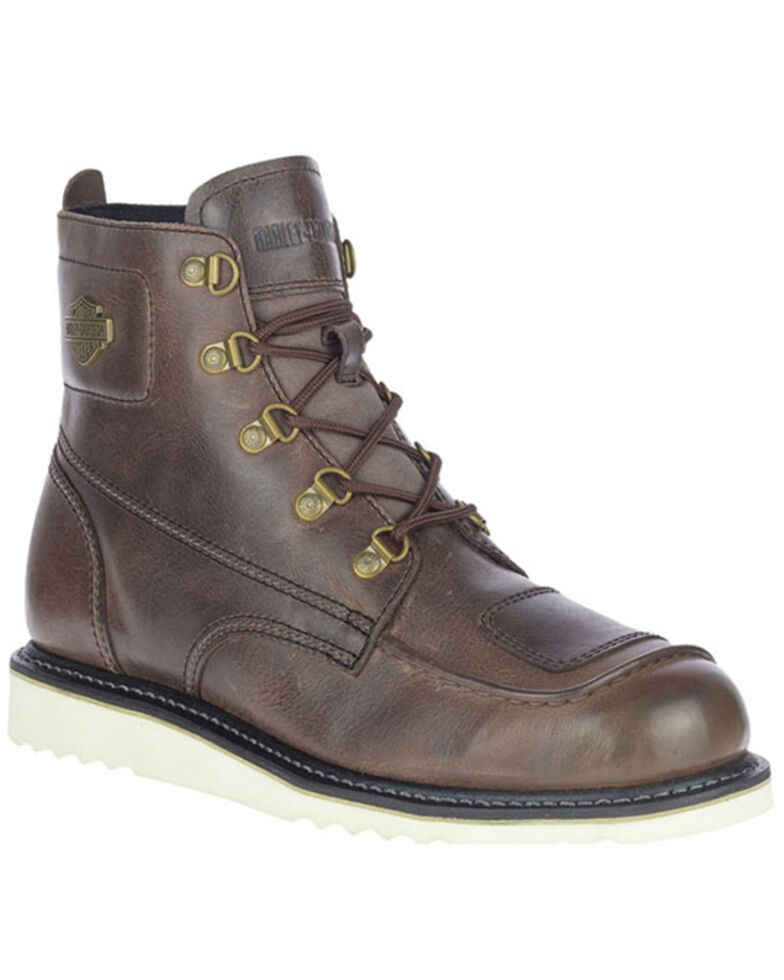 Harley Davidson Men's Hagerman Moto Boots - Soft Toe, Charcoal, hi-res