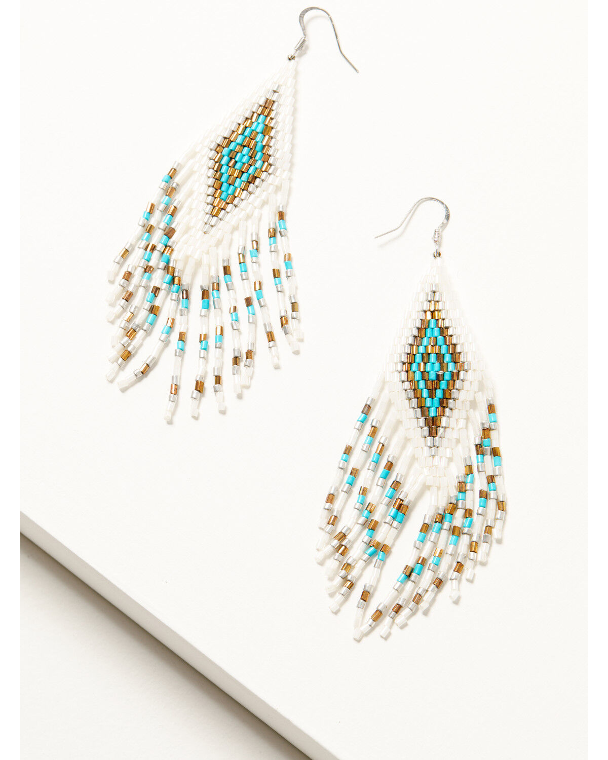 Image #1 - Idyllwind Women's Blanco River Beaded Earrings, White, hi-res