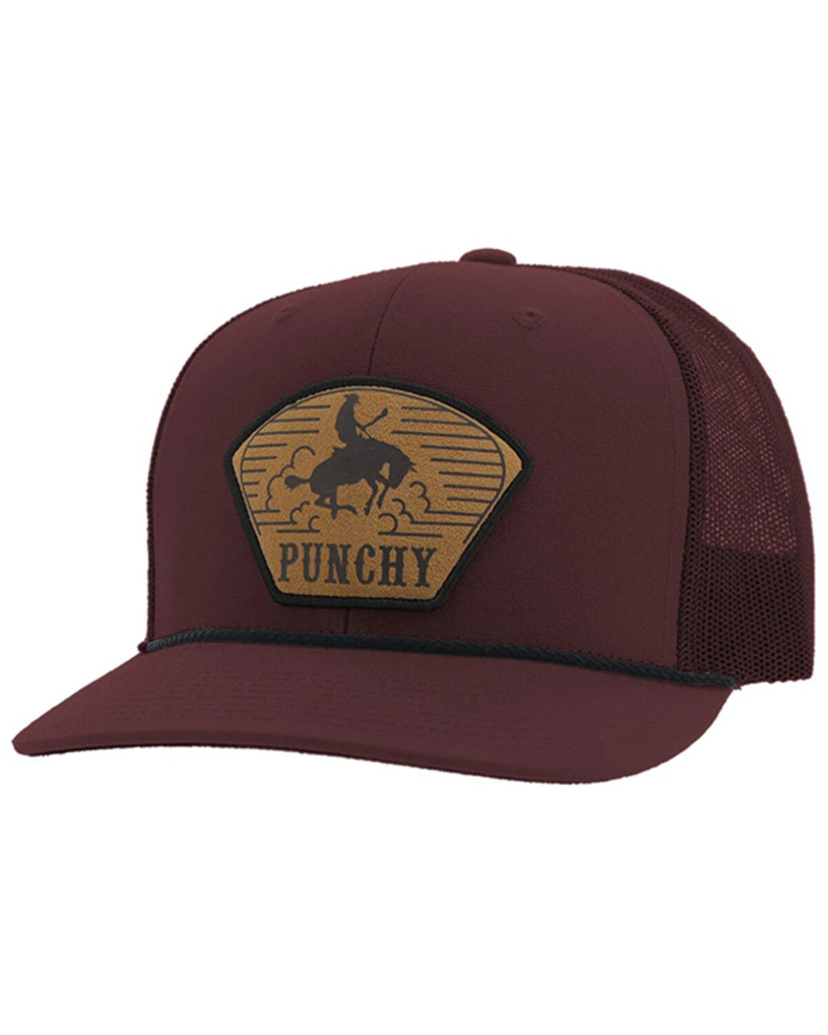 Image #1 - Hooey Men's Cavvy Logo Trucker Cap, Maroon, hi-res