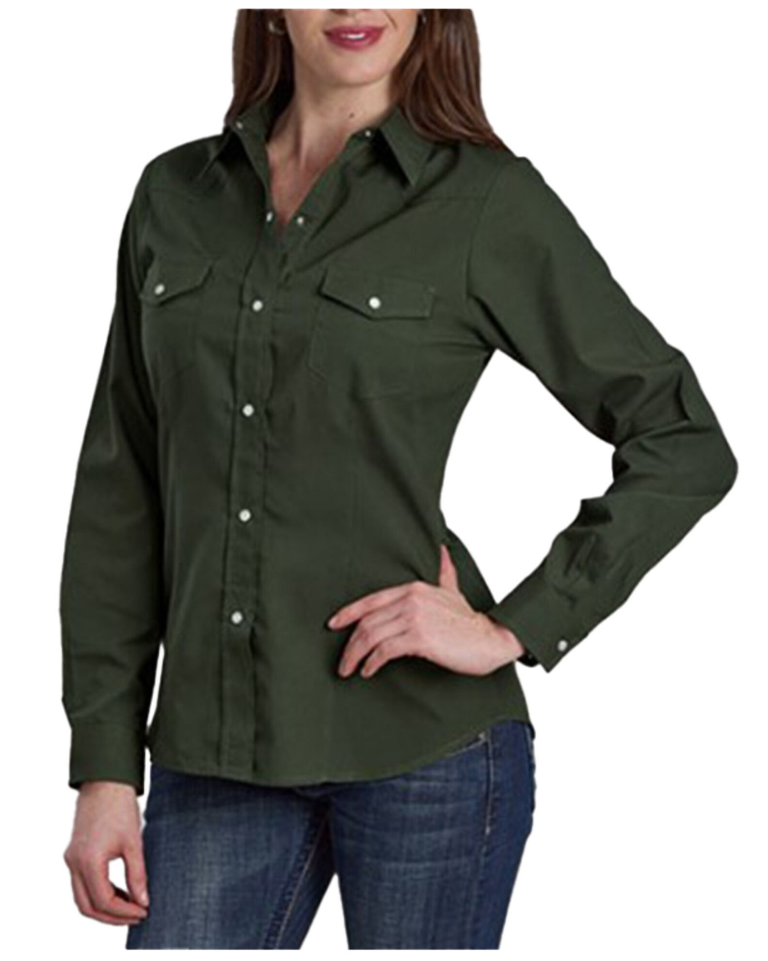 Roper Women s Solid Long Sleeve Snap Western Shirt Sheplers