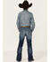 Ariat Boys' B4 Relaxed Augustus Stretch Bootcut Jeans, Blue, hi-res