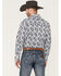 Wrangler 20X Men's Paisley Print Competition Advanced Comfort Long Sleeve Snap Western Shirt, Blue, hi-res