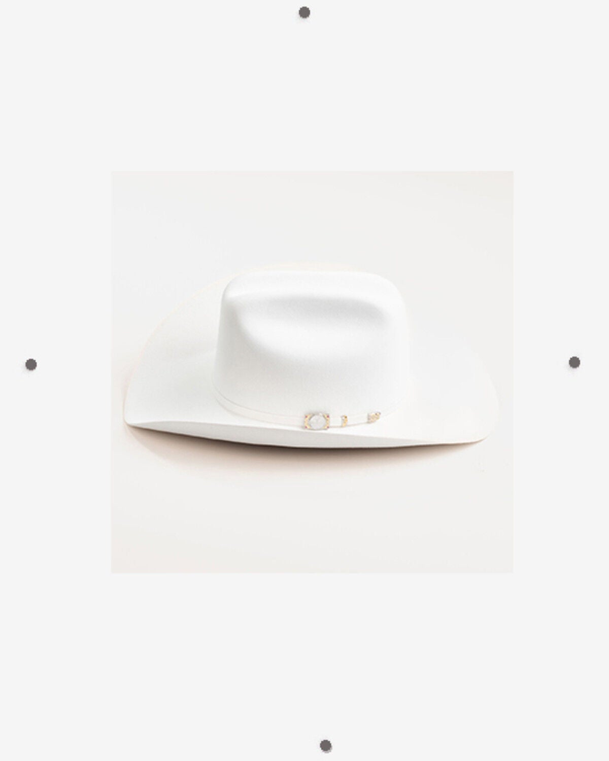 Image #2 - Larry Mahan Independencia 100X Felt Cowboy Hat, White, hi-res