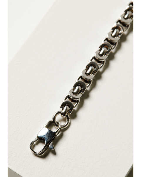 M & F Western Men's Silver Strike Chain Link Bracelet, Silver, hi-res