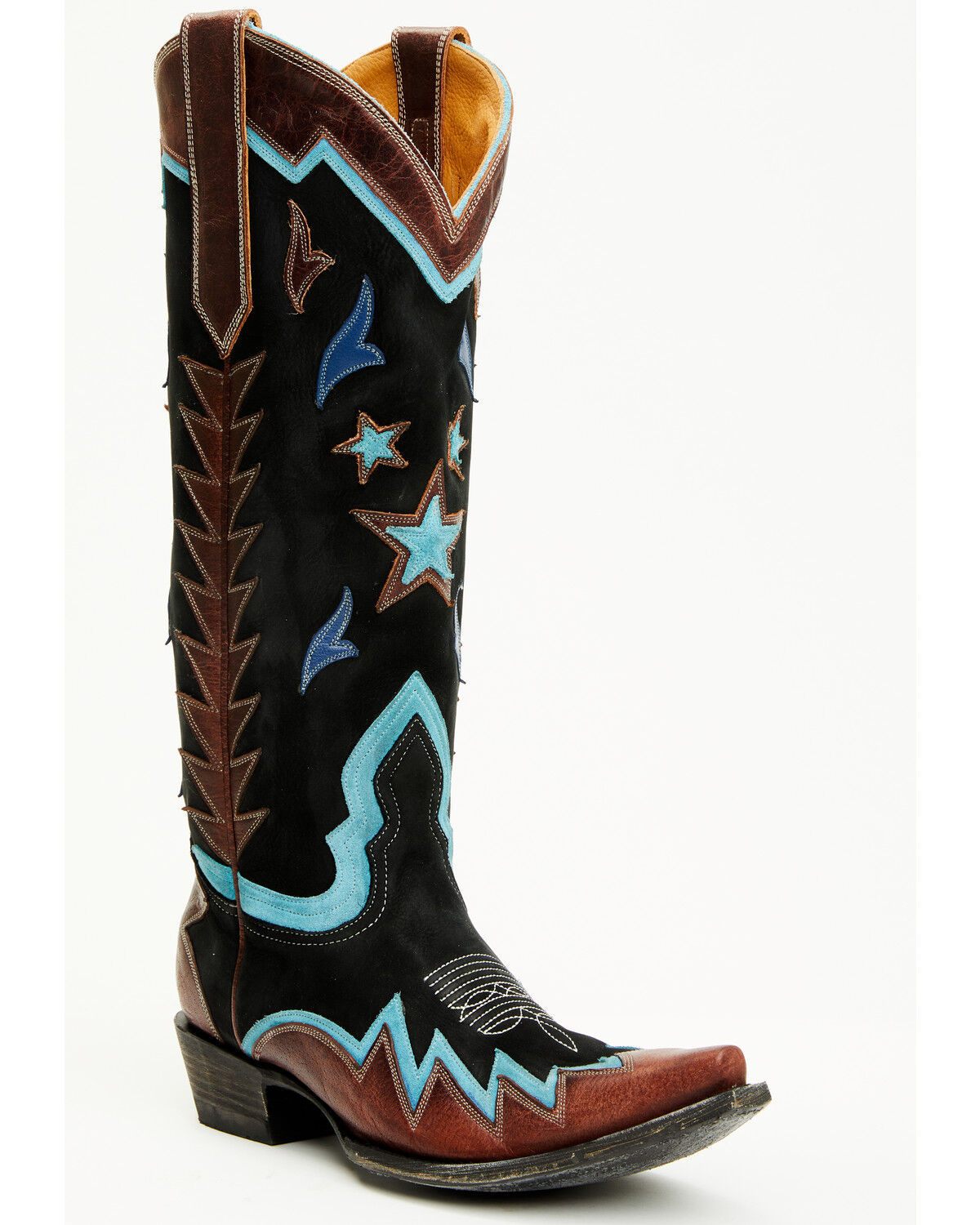 Image #1 - Old Gringo Women's Headliner Outlay Tall Western Boots - Snip Toe, Black, hi-res