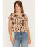 Image #1 - Shyanne Girls' Western Cutie Printed Short Sleeve Graphic Tee, Khaki, hi-res