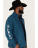 Image #2 - Ariat Men's Logo 2.0 Softshell Jacket, Blue, hi-res
