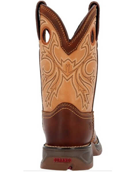 Image #5 - Durango Boys' Lil Rebel Embroidered Western Boots - Broad Square Toe, Brown, hi-res