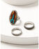 Image #1 - Shyanne Women's Retro Revival Ring Set - 3 Piece, Silver, hi-res