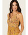 Angie Women's Knot Front Floral Dress, Honey, hi-res