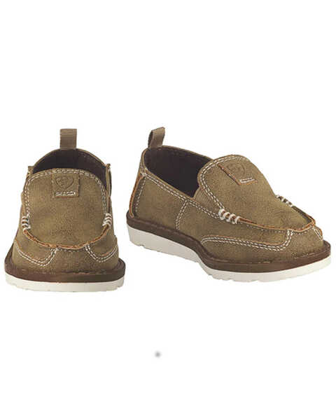 Image #1 - Ariat Toddler-Boys' Lil Stomper USA Casual Lace-Up Chukka Shoes - Moc Toe, Brown, hi-res