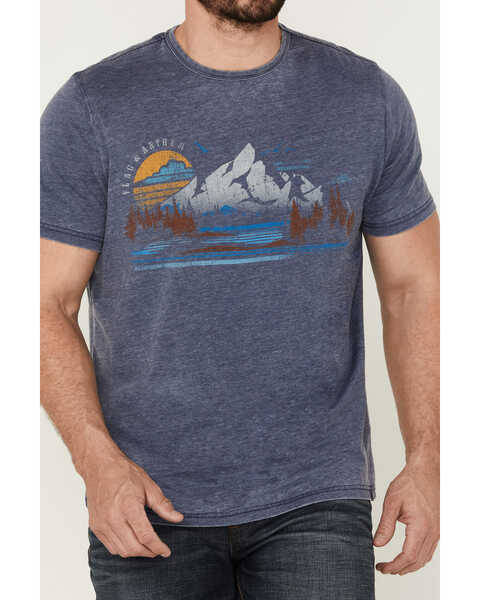 Flag & Anthem Men's Scenic Mountain Burnout Graphic T-Shirt , Navy, hi-res