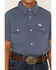 Image #3 - Ferrell Boys' Core Tek Solid Short Sleeve Pearl Snap Performance Western Shirt, Blue, hi-res