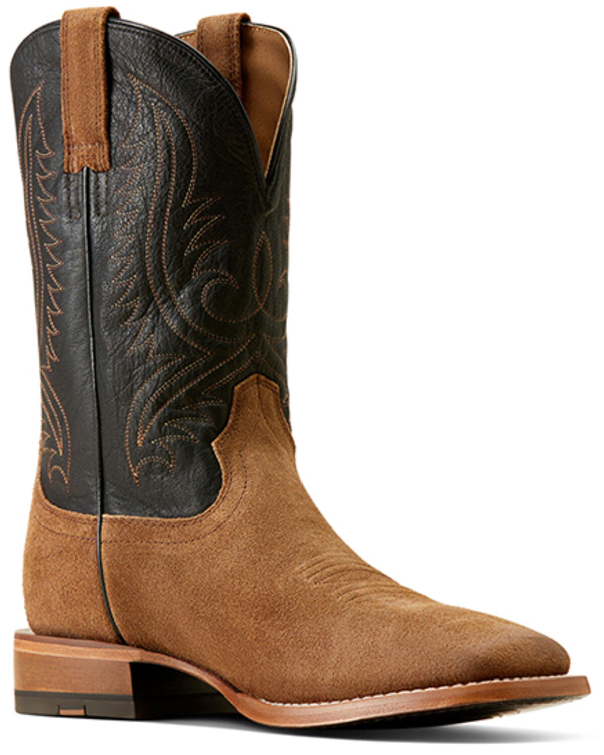 Image #1 - Ariat Men's Circuit Paxton Suede Western Boots - Broad Square Toe, Brown, hi-res